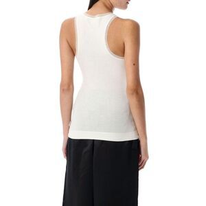 REMAIN Ribbed Tank Top with Sheer Trim Women CLOUD_WHITE T-Shirts & Tops